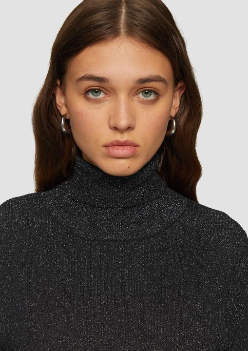 Image du produit S.Oliver Kleid Schmal geschnittenes Rippstrickkleid mit Glitzereffekt (S)