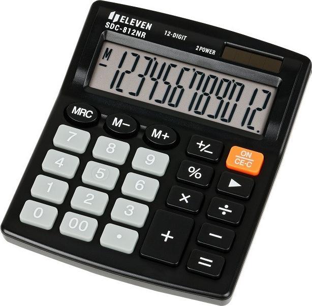Eleven SDC-812NR Calculatrice (Fonctionnement sur piles, Panneau solaire)