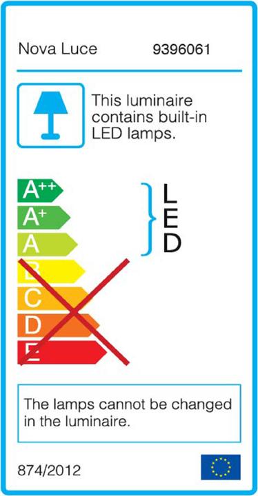 Energy Label Nova Luce Premium LED Floor Lamp (750 lm)