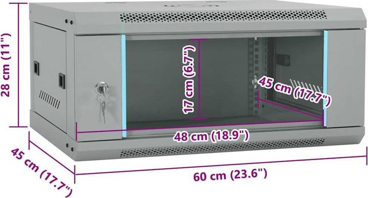 Actual product image vidaXL Netzwerkschrank (19 inch rack)
