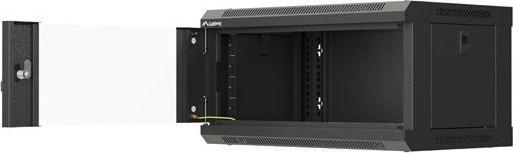 Image du produit Lanberg Installationsschrank Rack 19 4U 540x350 schwarz verglaste Tür (flat pack) (10.86 HE, Rack 19 pouces)