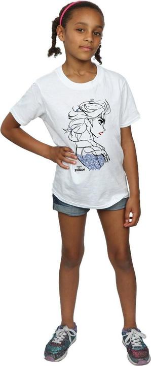 Image du produit Disney - T-shirt FROZEN ELSA SKETCH - Fille (128)