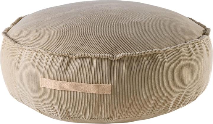 Immagine prodotto Meowbaby Borsa a sacco per bambini, rotonda, in velluto a coste, sabbia (Dinette per bambini)