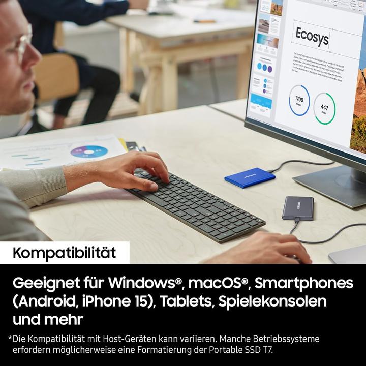 Immagine prodotto Samsung Portatile T7 Grigio Titano (4 TB)