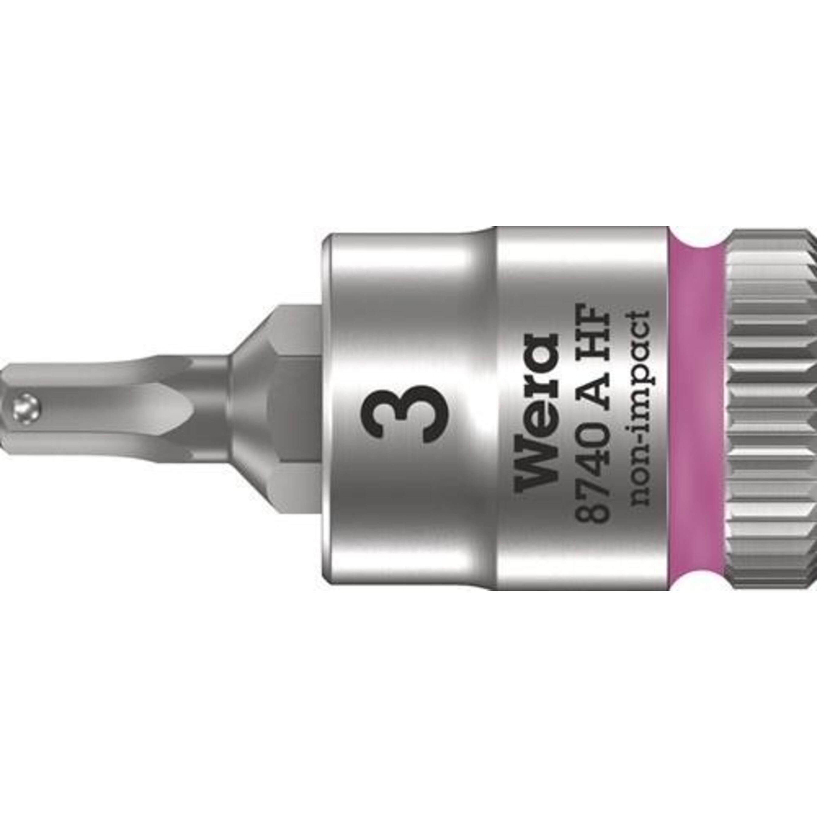 Wera, Steckschlüssel + Stecknuss, 8740 A HF Hex-Plus 3,0 x 28 mm (3 mm)