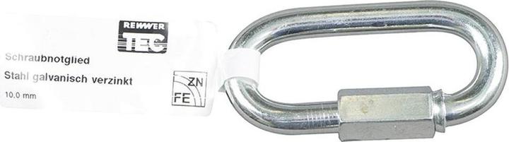 Rewwer Tec Maillons de chaîne à visser 10mm, galvanisés, avec drapeau EAN