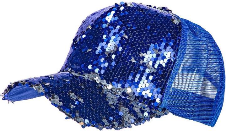 Produktbild Wilbers Pailletten Basecap blau