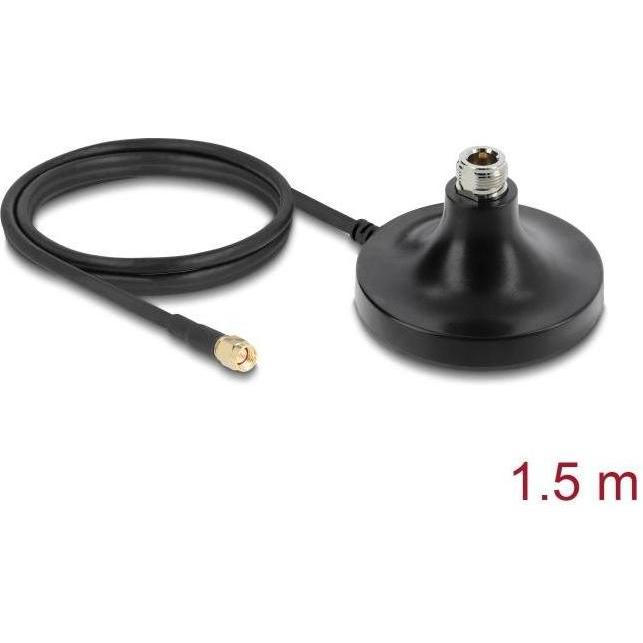 Delock Magnetischer Antennen StandfuÃŸ 1 x N Buchse zu 1 x SMA Stecker ULA100 1 m outdoor schwarz (Cavi antenna), Cavo antenna