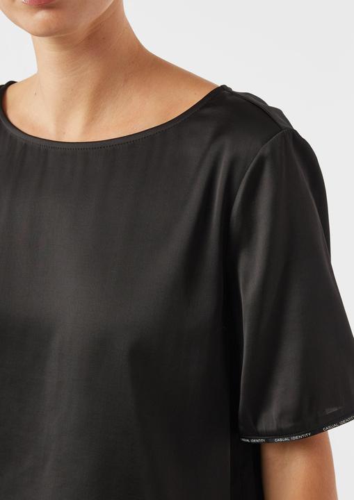 Immagine prodotto Comma Bluse Kurzärmelige Satinbluse mit Logodetails (32)