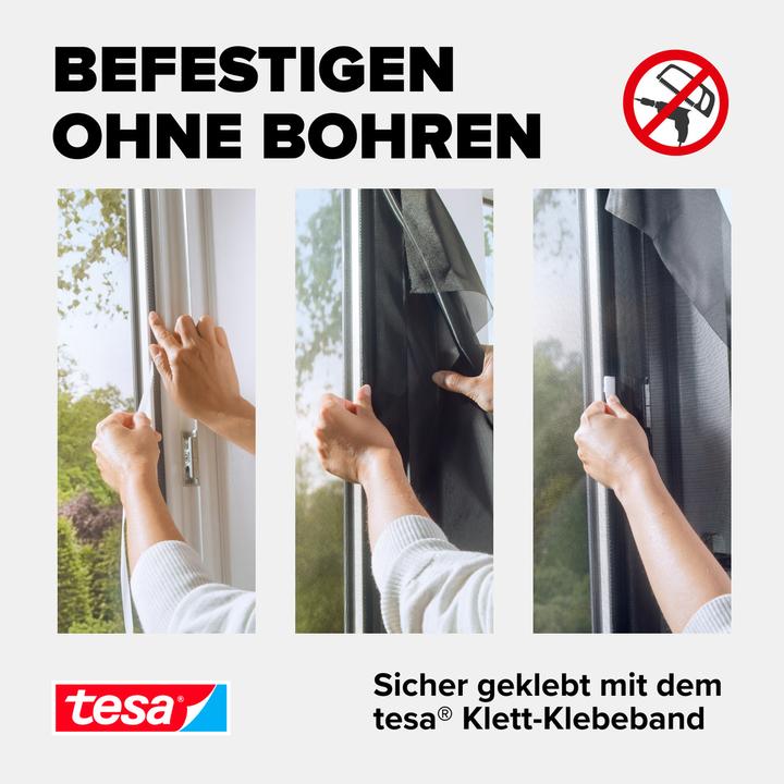 Produktbild tesa Pollenschutzgitter, für Allergiker, zuschneibar inkl. selbstklebendem Klettband (150 x 180 cm)