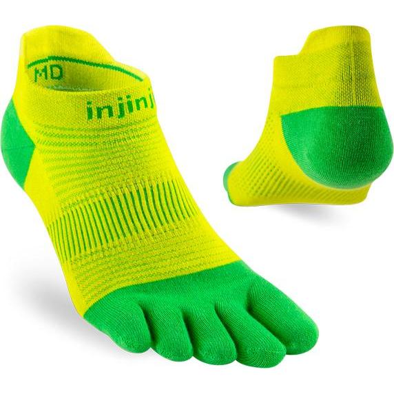 Injinji, Unisex, Sportsocken, Run Lightweight No-Show (S), Gelb