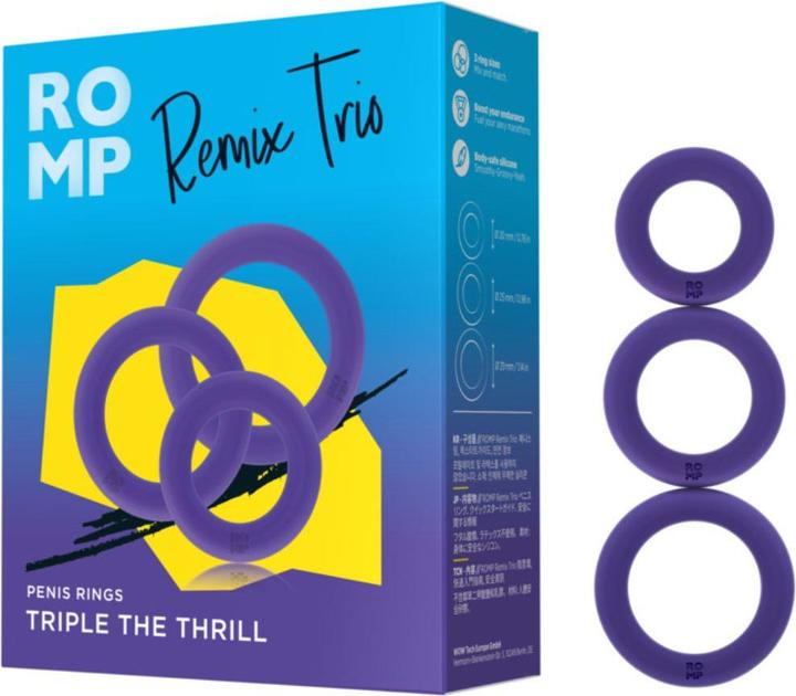 Productafbeelding Romp Remix Trio siliconen penisringen set (2.50 cm)