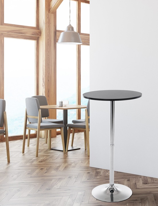 Actual product image CLP Bar table round, black (60 x 60 x 108 cm)