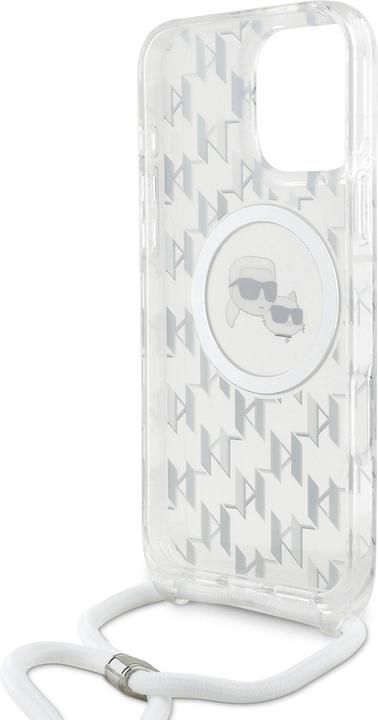 Actual product image Karl Lagerfeld KLHMP16XHCKLCT iPhone 16 Pro Max 6.9" transparent hardcase IML Crossbody Monogra (Apple iPhone 16 Pro Max)
