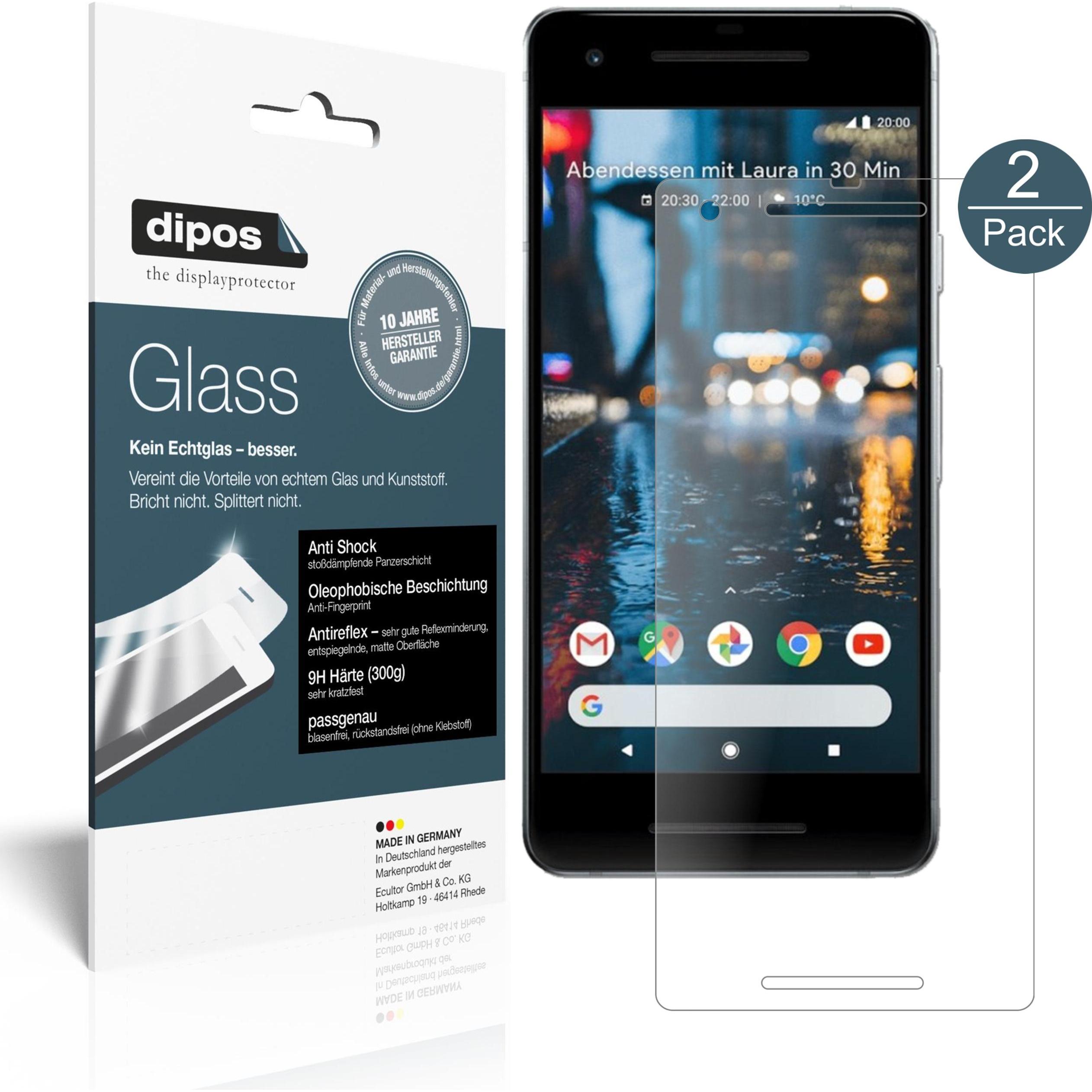 Dipos Displayschutz Anti-Shock (1 Stück, Google Pixel 2), Smartphone Schutzfolie, Transparent