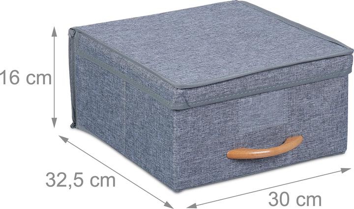 Image du produit Relaxdays 2x bacs-de-rangement (30 x 32.5 x 16 cm, 12 l)