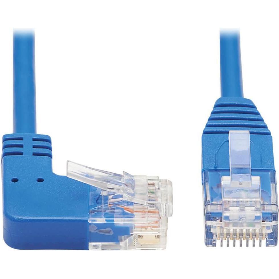 Eaton Right-Angle Cat6 Gigabit Molded Slim UTP Ethernet Cable RJ45 Right-Angle M to RJ45m (U/UTP, CAT6, 2.13 m), Netzwer...