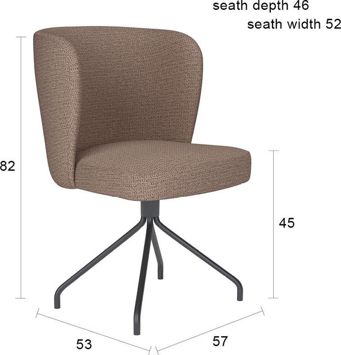 Actual product image White Label Living Chair Stan Ochre Spider Swivel