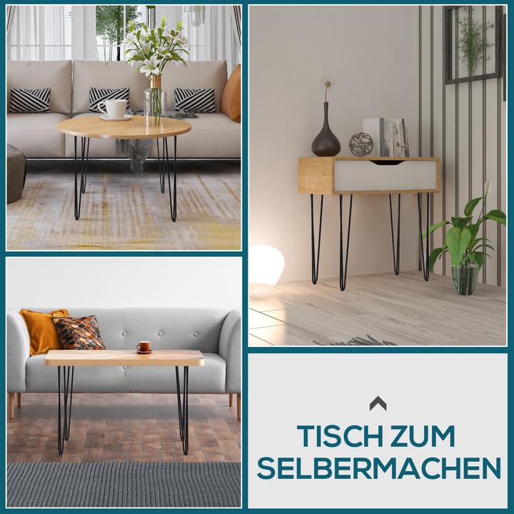 Actual product image Homcom Tischbeine Stahl Schwarz