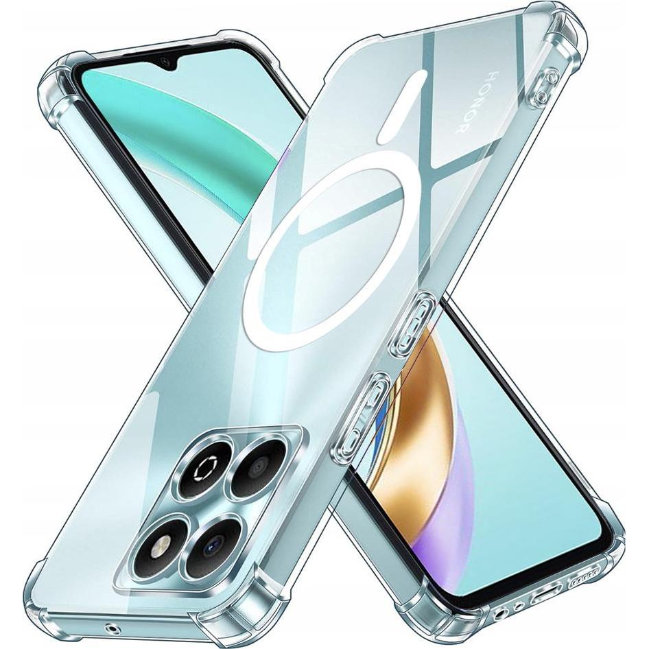 Techsuit - Shockproof Clear Silicone MagSafe - Honor X6b - Clear (Honor X6), Cover smartphone, Trasparente