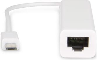 Image du produit Hamlet Le câble adaptateur Micro USB OTG vers LAN se convertit en port RJ-45 Fast Ethernet 10/100 Mbps (RJ45)