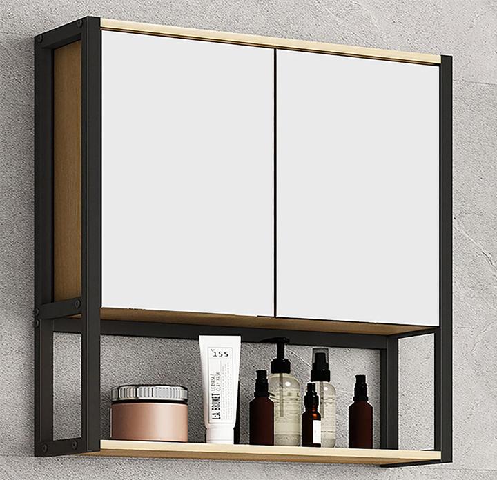Produktbild VCM Holz Metall Spiegelschrank Spiegel Edino (60 x 60 x 17 cm)