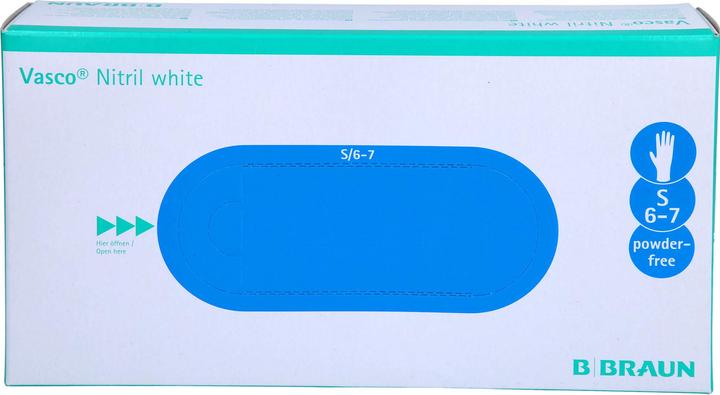 Actual product image B.Braun Vasco Nitrile White Uh S (S)