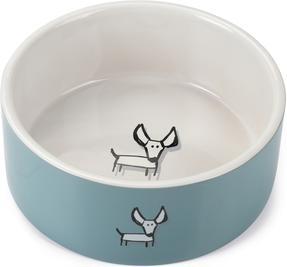 Nobby Keramiknapf Dog schwarz/beige | Für Hunde