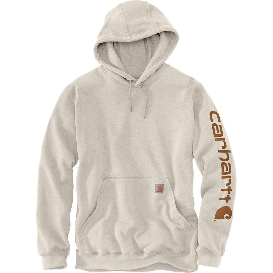 Carhartt, Uomini, Felpa + Maglione, Bluza Midweight Logo Sleeve Malt, Bianco, (L)