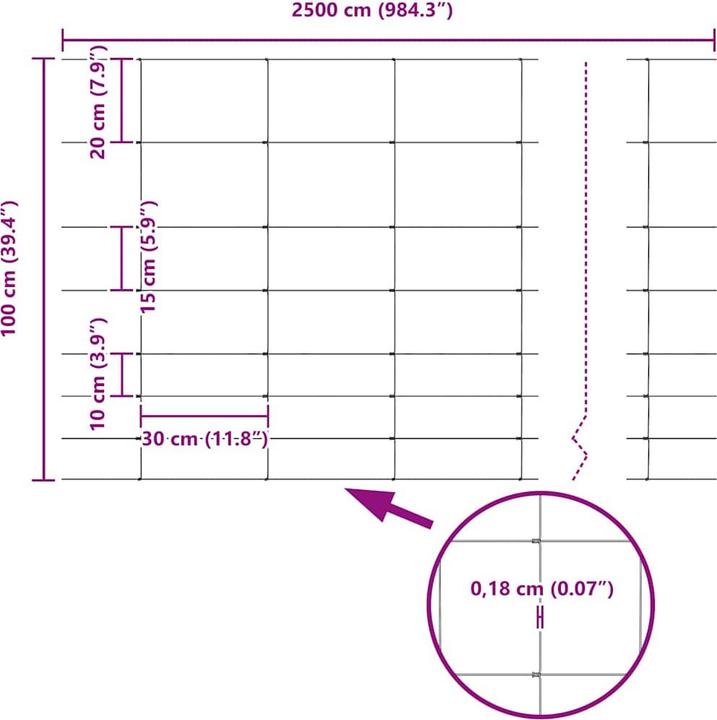 Produktbild vidaXL Feldzaun