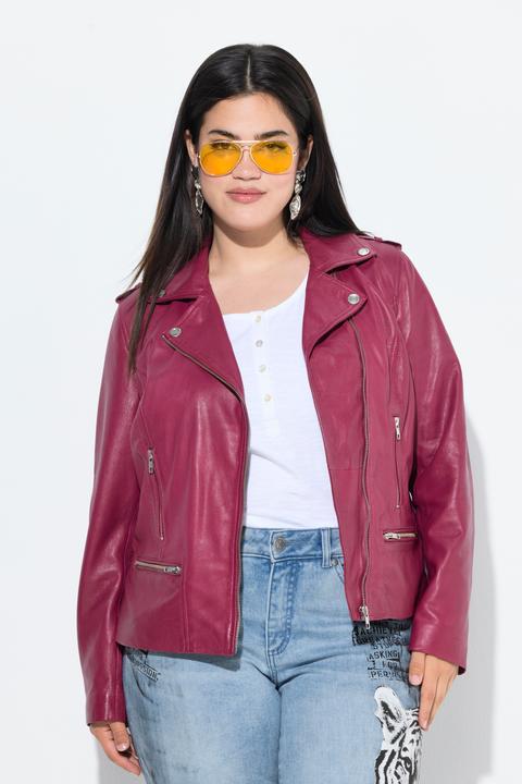 Produktbild Angel of Style Leder-Bikerjacke, Metallzipper, Komplettfutter (46)