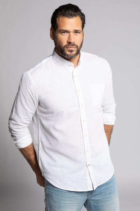 Actual product image JP1880 Long Sleeve Linen Blend Shirt (6XL)