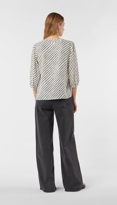 Immagine prodotto Comma Bluse Gemusterte Chiffon-Bluse mit V-Ausschnitt und Knopfleiste (46)