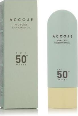 Actual product image Accoje () Protective No-Sebum Sun Gel 50ml SPF 50+ PA++++ (Sun gel, SPF 50, 50 ml)