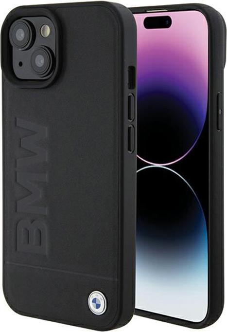 Immagine prodotto BMW BMHCP15SSLLBK iPhone 15 6,1" in pelle nera con timbro a fuoco (Apple iPhone 15)