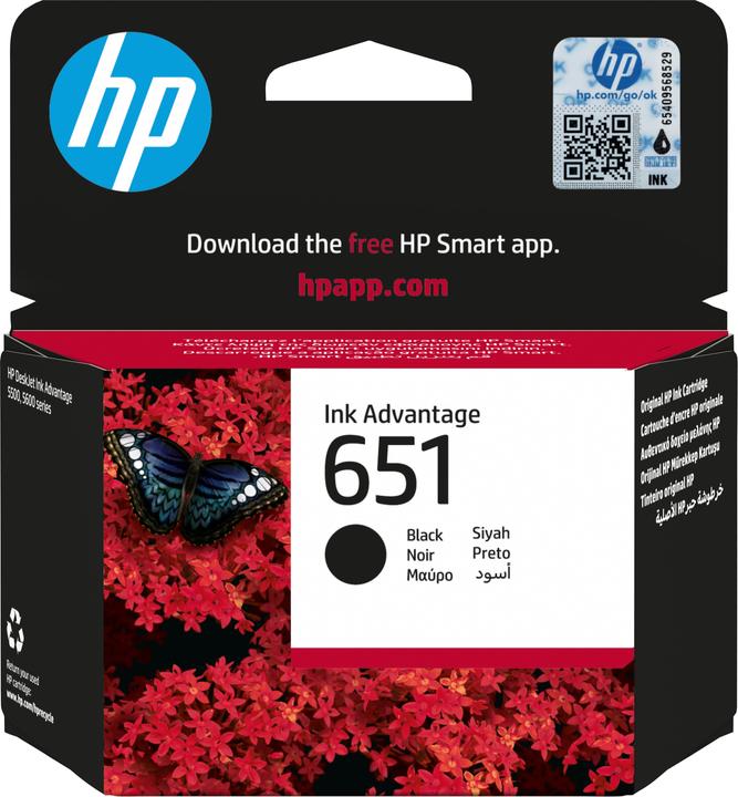 Produktbild HP Ink Cartridge No 651 Black (BK)