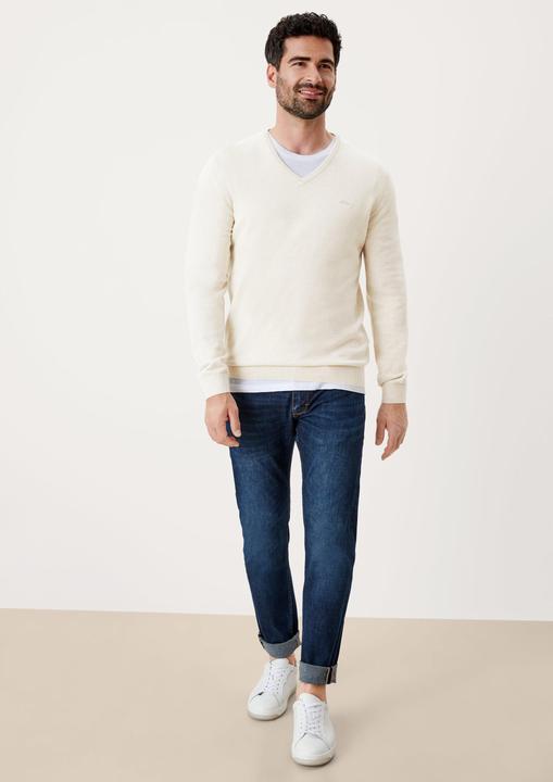 Actual product image s.Oliver Men's Pullover Cotton Basic Knitted V-neck Colours (3XL)
