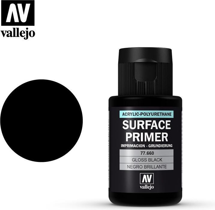 Productafbeelding Vallejo VAL-77.660 - Grondverf - Glanzend Zwart, 32 ml