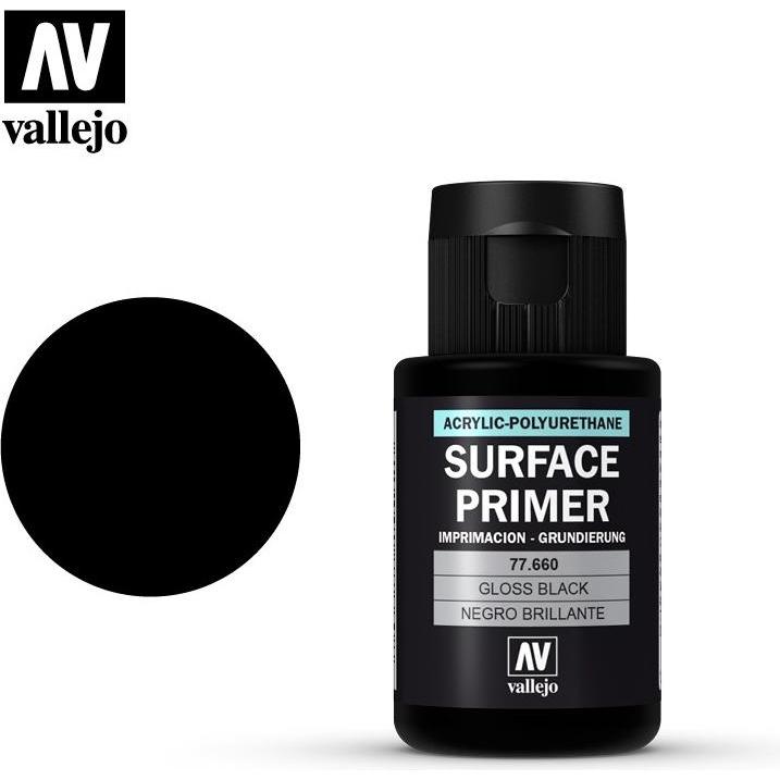 Vallejo VAL-77.660 - Grundierung - Gloss Black, 32 ml (77660)
