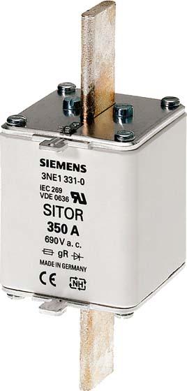 Produktbild Siemens SITOR Sicherung 3NE1 690V 350A Grösse 2 (350 A)