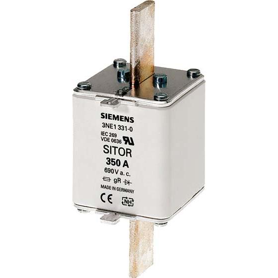 3x Siemens, Sicherung, SITOR Sicherung 3NE1 690V 450A Grösse 2 (NH-DIN Sicherung, 450 A)