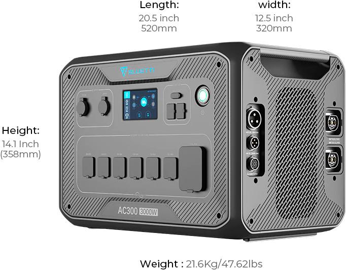 Produktbild Bluetti AC300 (3072 Wh, 21.60 kg)