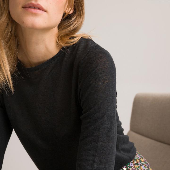 Actual product image La Redoute Collections Shirt with round neckline (S)
