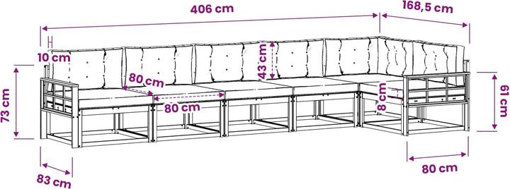 Produktbild vidaXL Outdoor-Sofa