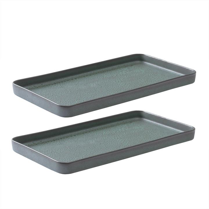 RAW Rectangular dish set 34 x 18 cm - 2 pcs - Northern Green (2x)