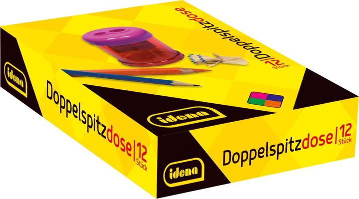 Actual product image Idena Double sharpener round 4 assorted