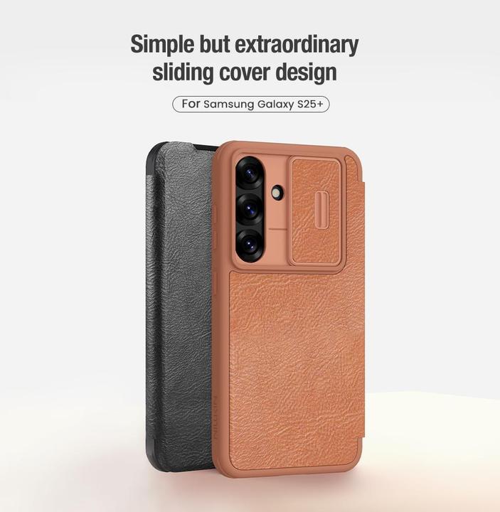 Image du produit Nillkin Etui Qin Pro na Samsung Galaxy S25+ z klapkÄ i osÅonÄ aparatu - czarne (Samsung Galaxy S25+)