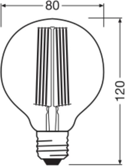 Produktbild Osram LED-Vintage-Lampe (E27, 500 lm, 4 x)