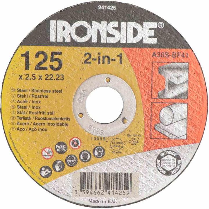Produktbild Ironside 241425 Trennscheiben124x2,5mm Metall Bohrung 22mm