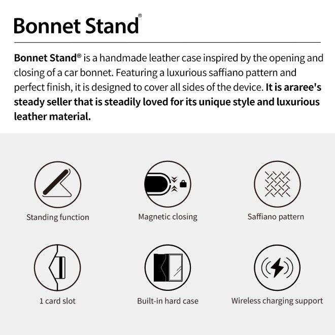 Actual product image Araree Bonnet Diary Made in Korea Series (Samsung Galaxy S24 Ultra)